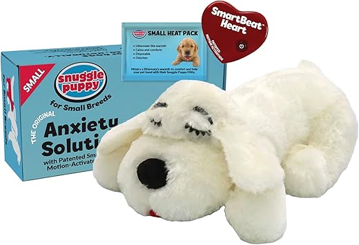 Snuggle Puppy Original Heartbeat Puppy Toy with Real-Feel Pulse and Heat Pack, Plush Comfort Dog Toy for Crate Training, First Nights, and Sleep